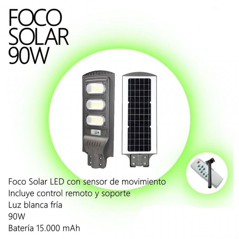 Foco solar LED 90W